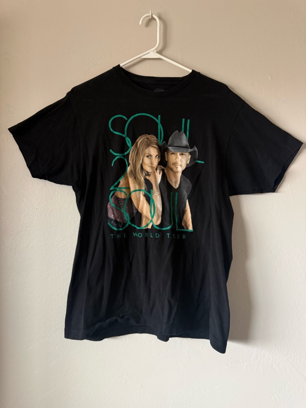'Concert Tee “The World Tour' Graphic with Teal Accents
